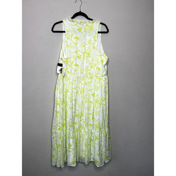 NWT! Torrid Floral Yellow Midi Wash Gauze Tiered Dress Size 1X - Picture 5 of 5